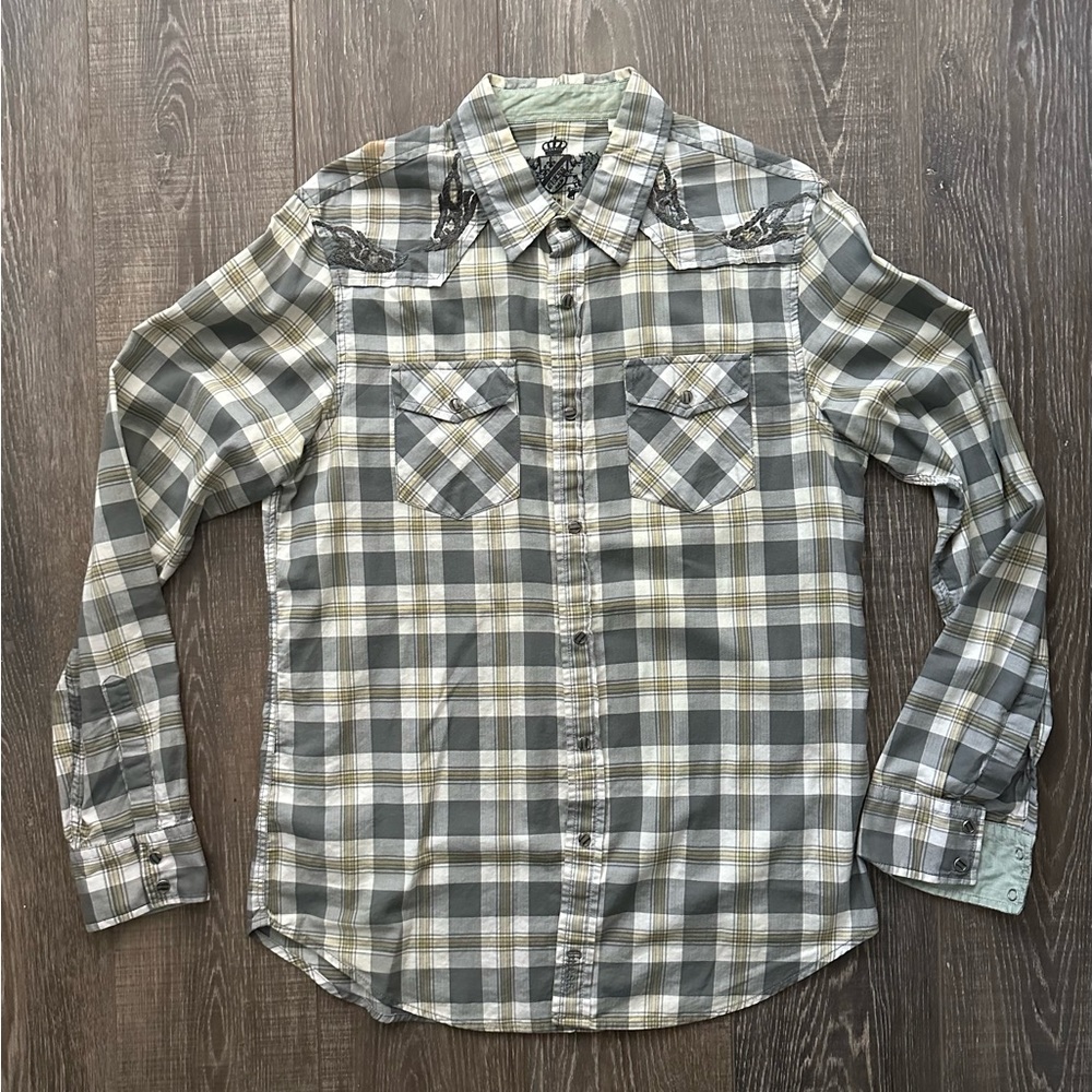 Guess western snap flannel